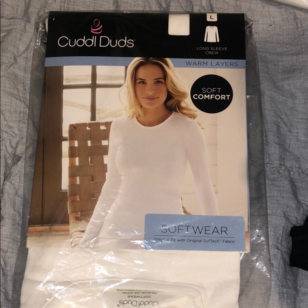 Cuddl duds warm layer long sleeve top
